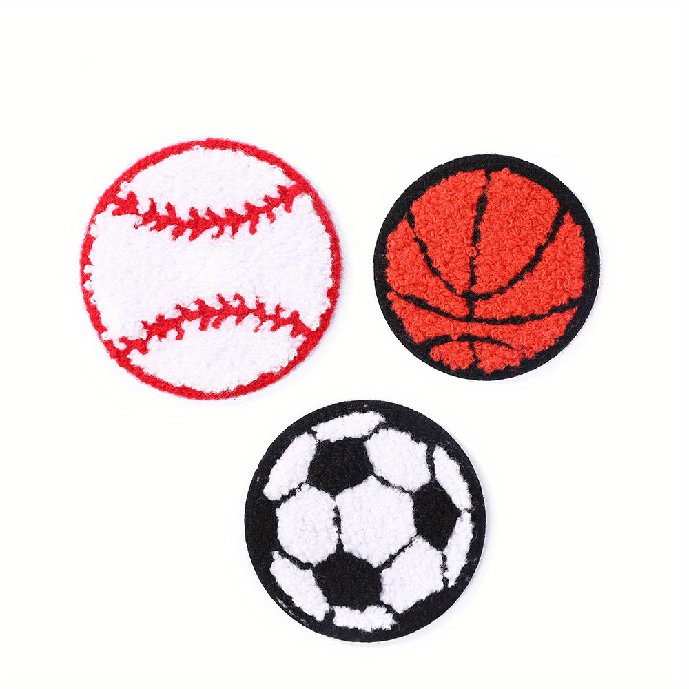 1pc sports themed iron on patch diy no sew applique for clothing baseball football   details 5