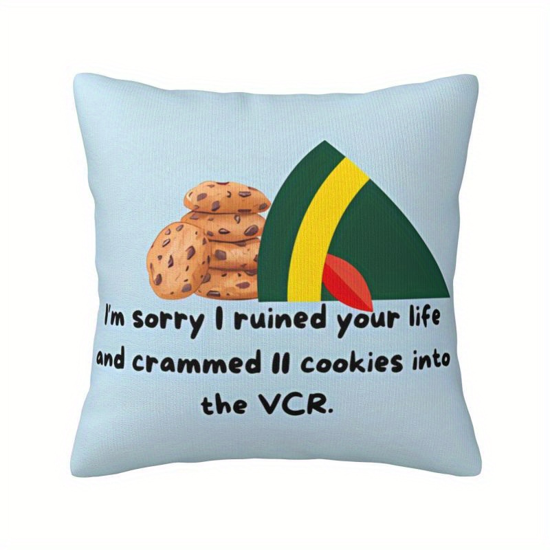 

Buddy The Elf Cookies Christmas Pillow Cover - Double-sided, Decorative For Living Room & Bedroom Sofa, Machine Washable, Zip Closure (pillow Not Included)