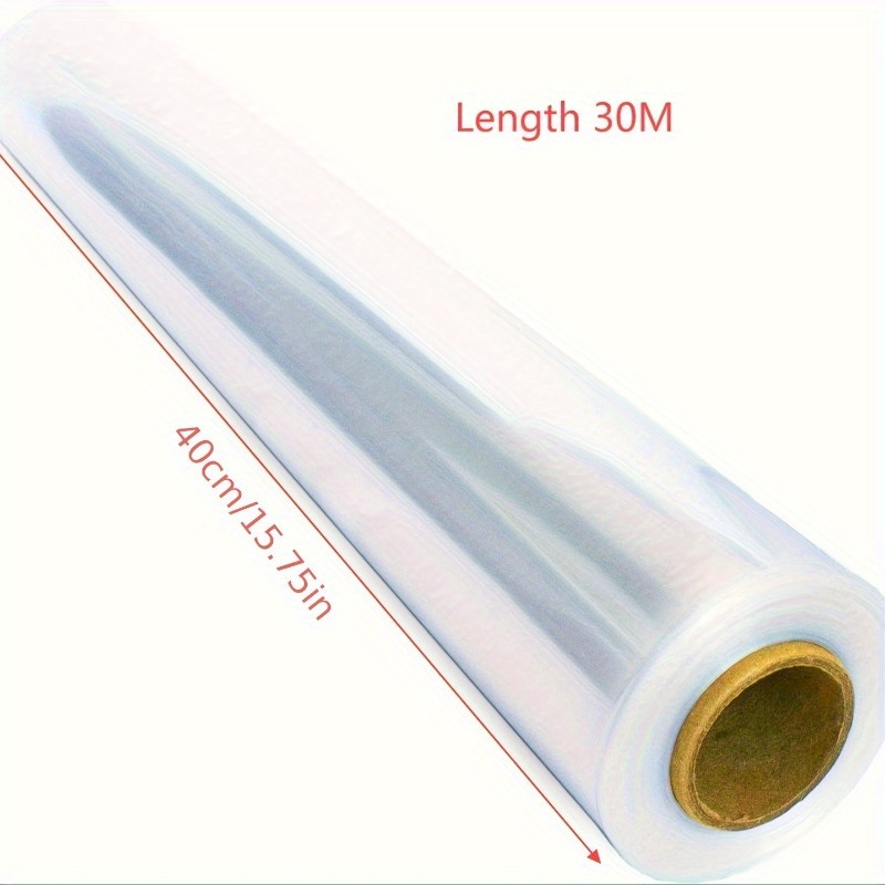 TEMU Clear Cellophane Gift Wrap Roll - Extra Long 15.5" X 98.4' (1000ft) Transparent Plastic Wrap, Heavy-duty Polypropylene Shrink Wrap For Floral