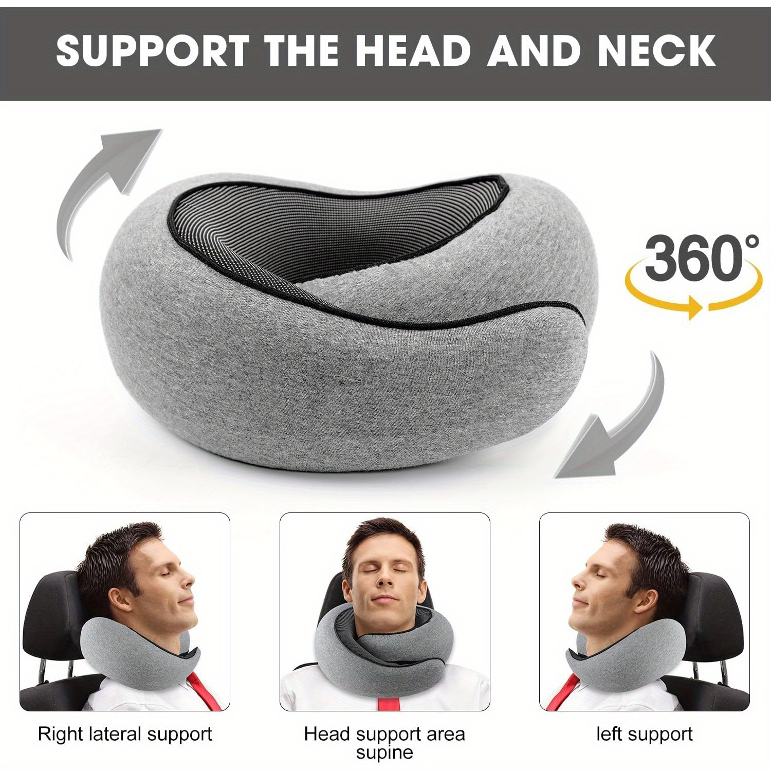 wander plus travel pillow 2024 new wander plus travel pillow memory   pillow can store u shaped pillow suitable for airplanes cars offices upright sleeping neck pillow details 0