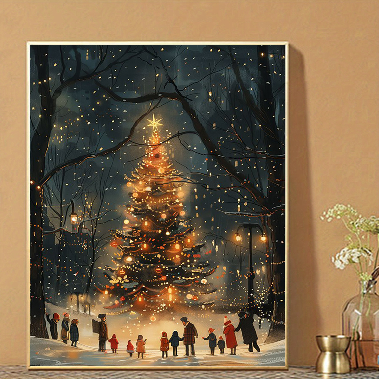 

New Christmas Tree Canvas Art, 12x16" - Inspirational Wall Decor For , Bedroom, Living Room, Kitchen, And More, Best For Christmas, Room Decor