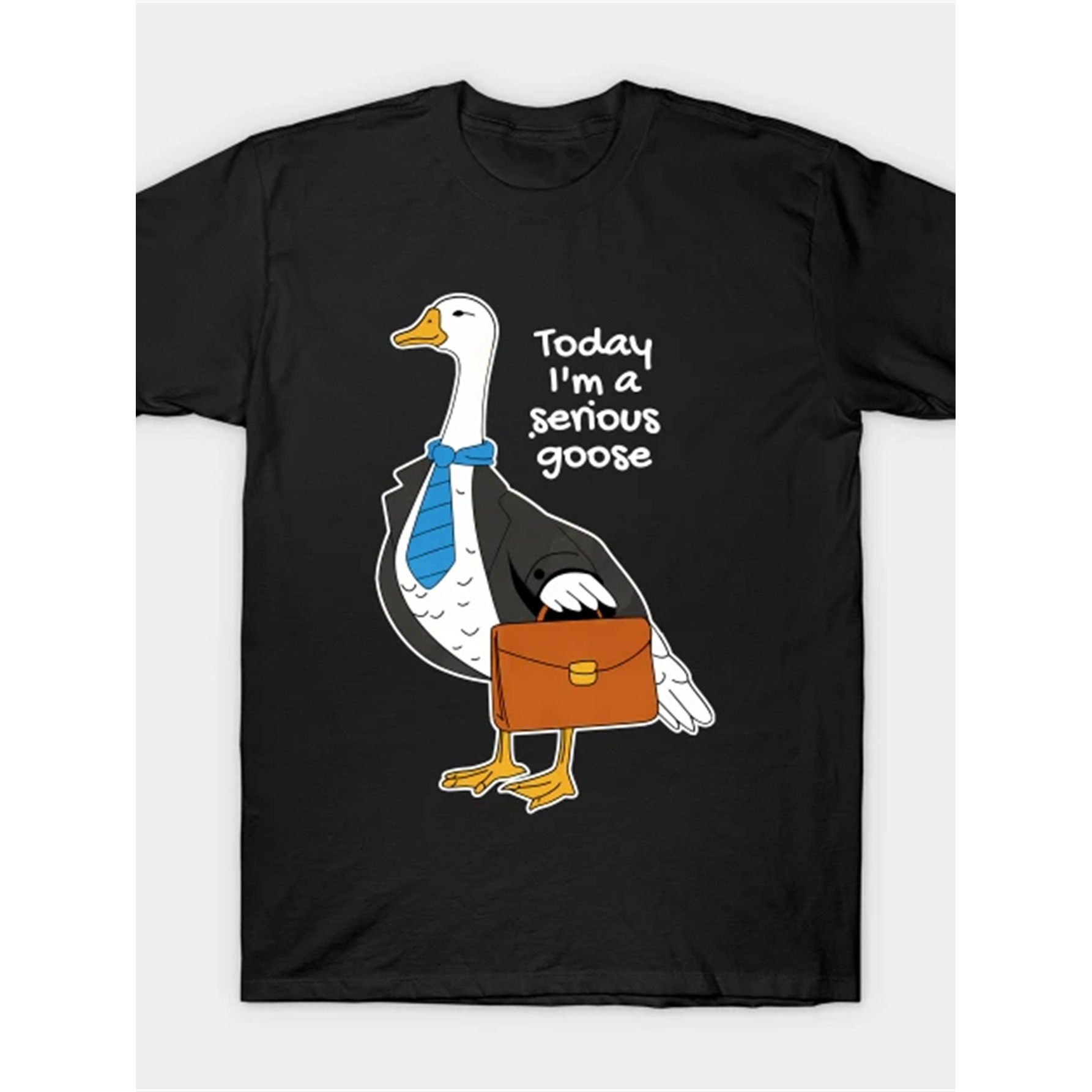 

Today I Am A Serious Goose Silly Goose T-shirt Men's Pattern Short Sleeve T-shirt