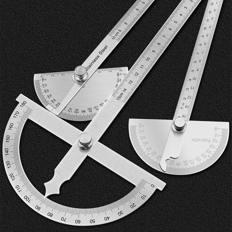 

Angle Ruler Single-arm Stainless Steel Angle Gauge Adjustment Semi- Index Gauge Protractor Angle Ruler