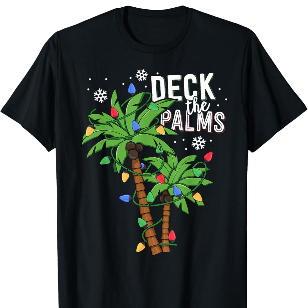 

deck T-shirt For Men - Tropical Hawaii Christmas Graphic Tee