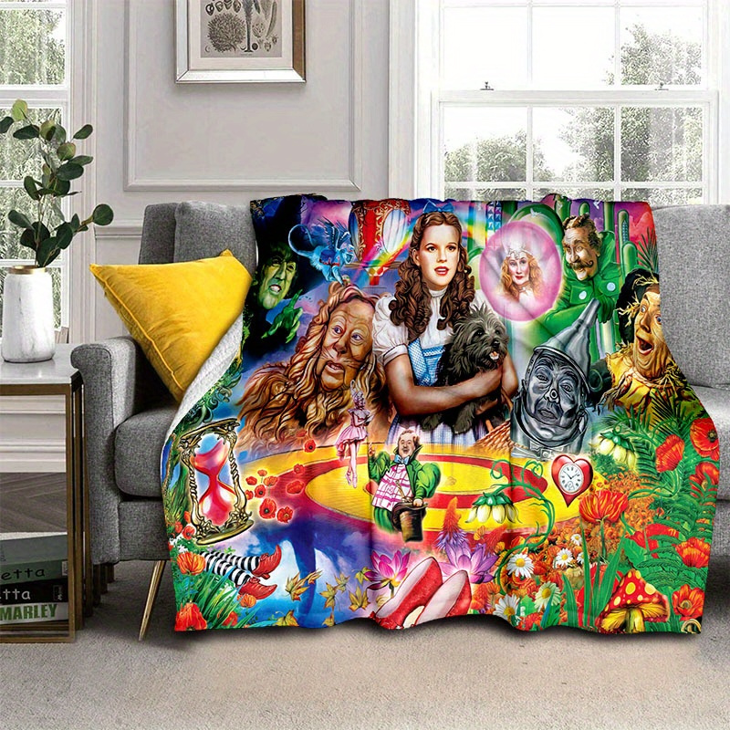 

Family Outdoor Hiking Cartoon Fairy Of Oz Blanket Watching Tv Sofa Set Bed Blanket Office Napping Picnic Travel Blanket Gift Throwing Blanket