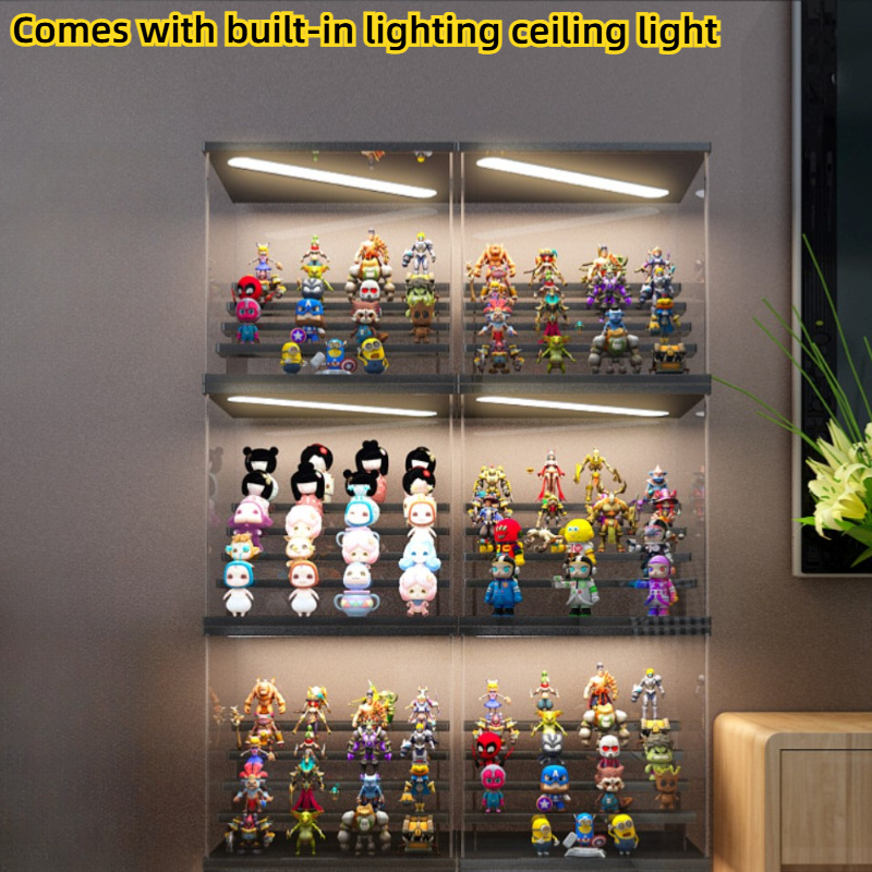 acrylic display cabinet built in lighting large capacity Temu