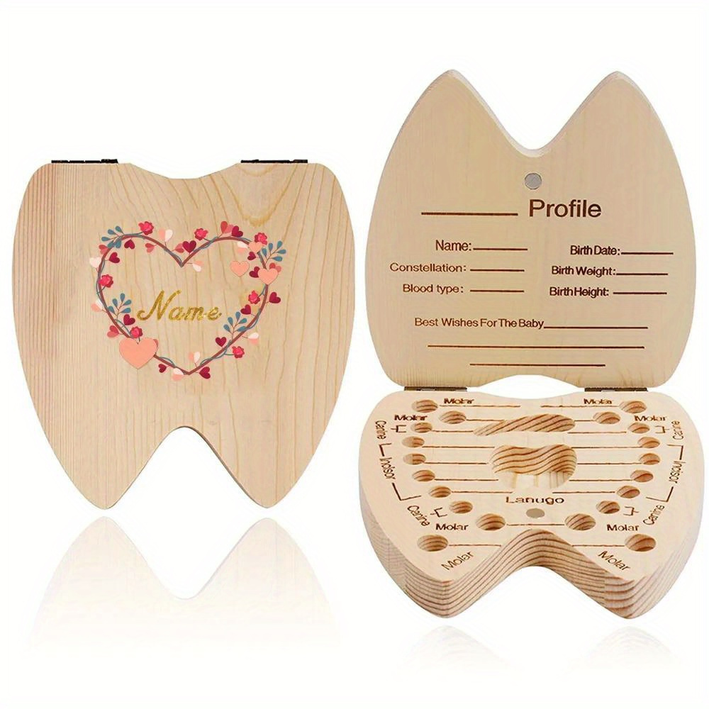TEMU Scatola per in legno con personalizzato, custodia per la conservazione dei , organizer resistente, ricordo, scatola per il ombelicale, per la