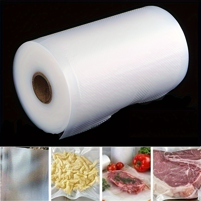 

1 Roll Bags - Strong Textured Storage Bags For , Meat, And Produce Preservation - Kitchen Vacuum Packing Accessories Without Battery, Uncharged