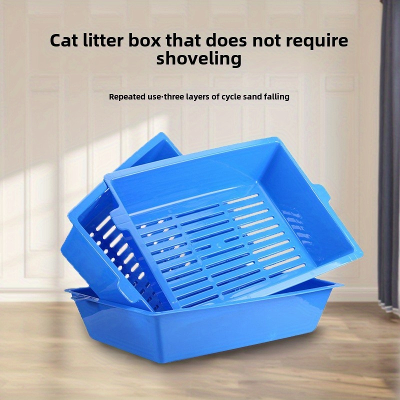 

- 3- Detachable Cat Box - , Abs , No-sift For Cleaning