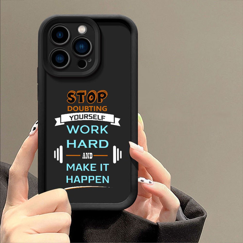 

Gym Fasion Phone Case For Iphone 11 12 13 Pro Shockproof Silicone Soft Cover Black Protection Shell