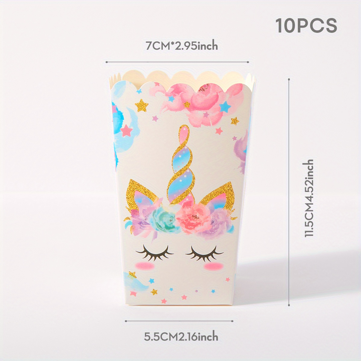 Image of Gift For Her/him 10/24pcs Unicorn Popcorn Cups, Food Containers, French Fry Boxes, Candy Boxes, Birthday Party Decorations And Snack Boxes For Night, Suitable For Party Supplies, , Graduation Season