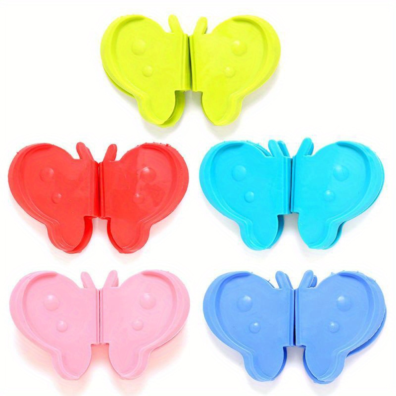 2 pack silicone butterfly shaped pot holder clips non   holders for pots pans dishes multipurpose kitchen tool for cooking baking   dining use details 1