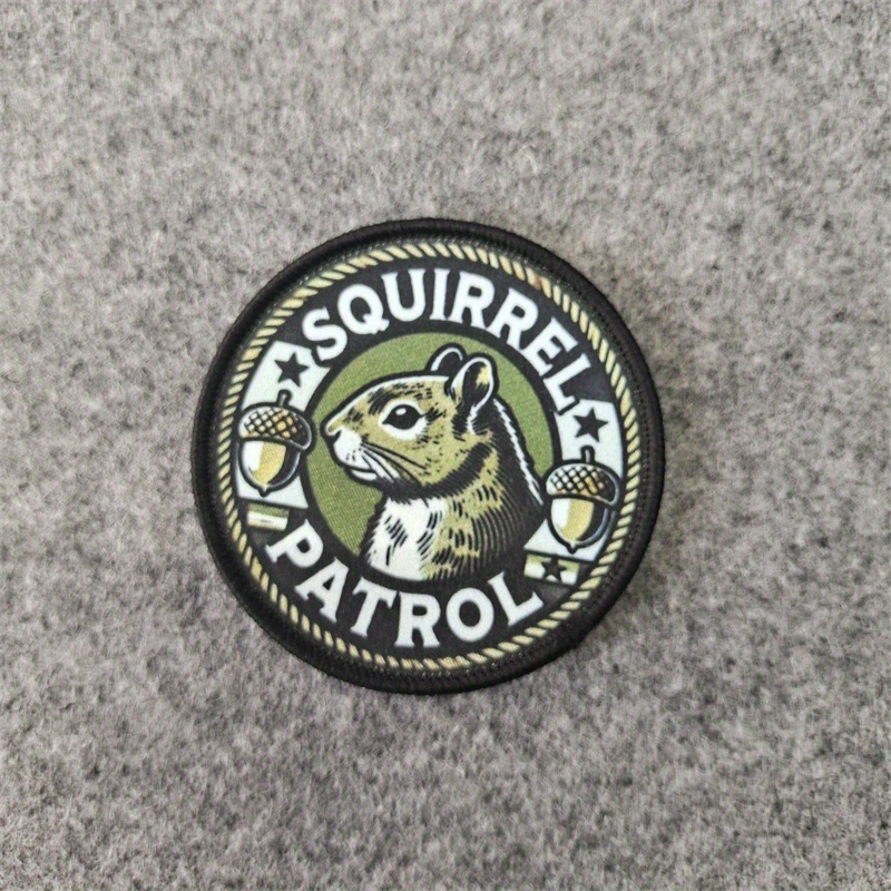 

1pc Green Squirrel Patch, 8cm - Backpack & Coat Decoration, Featuring Cute Squirrel With Design,