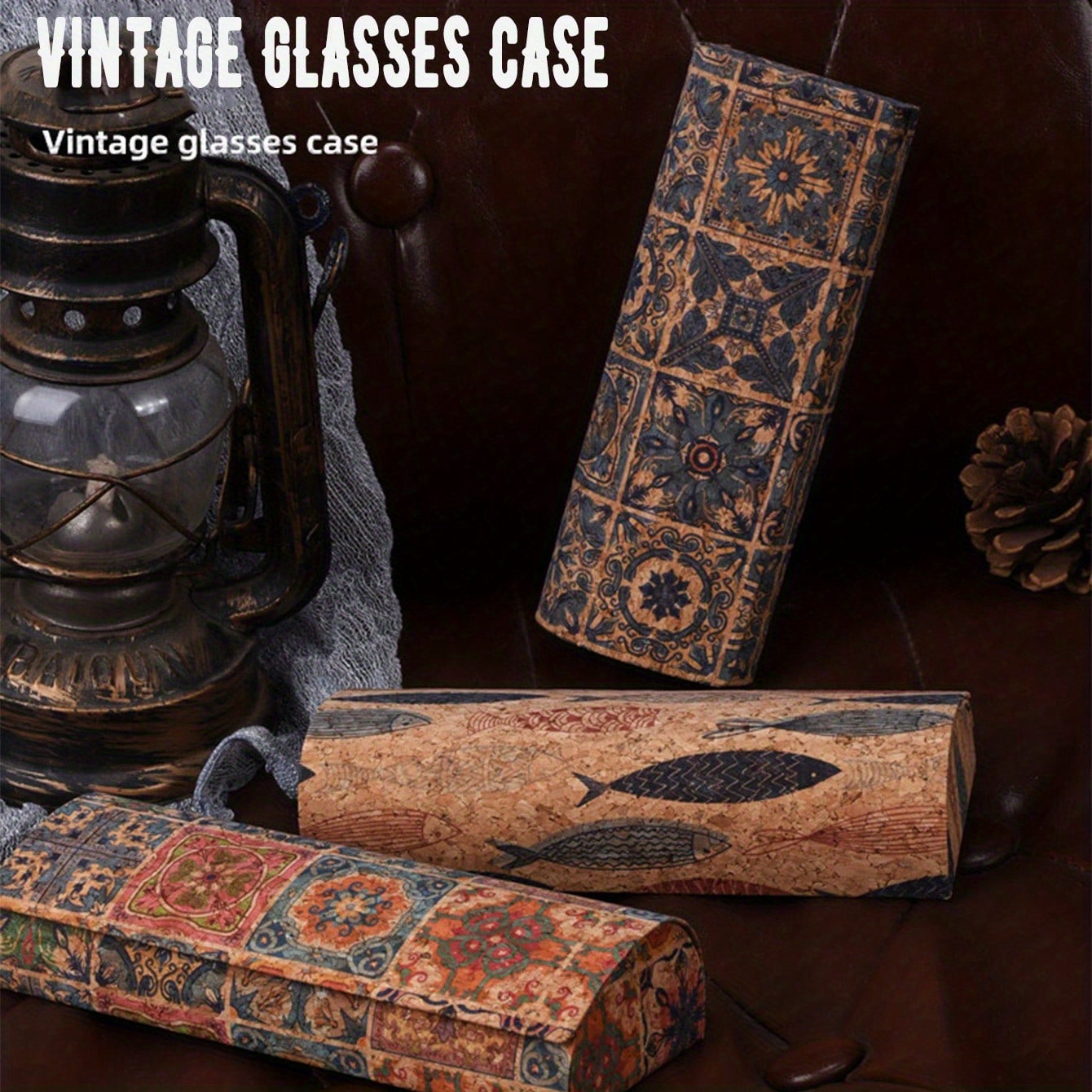 

Retro Glasses Case, Vintage Eyeglasses Box, Magnetic Glasses Holder Container, Portable Eyewear Protector Accessory