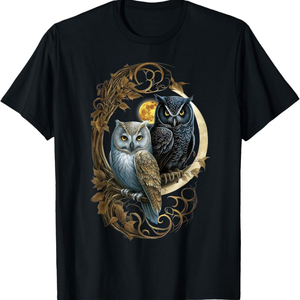 

Moon Owl Graphic Tee - Men's T-shirt With Design For