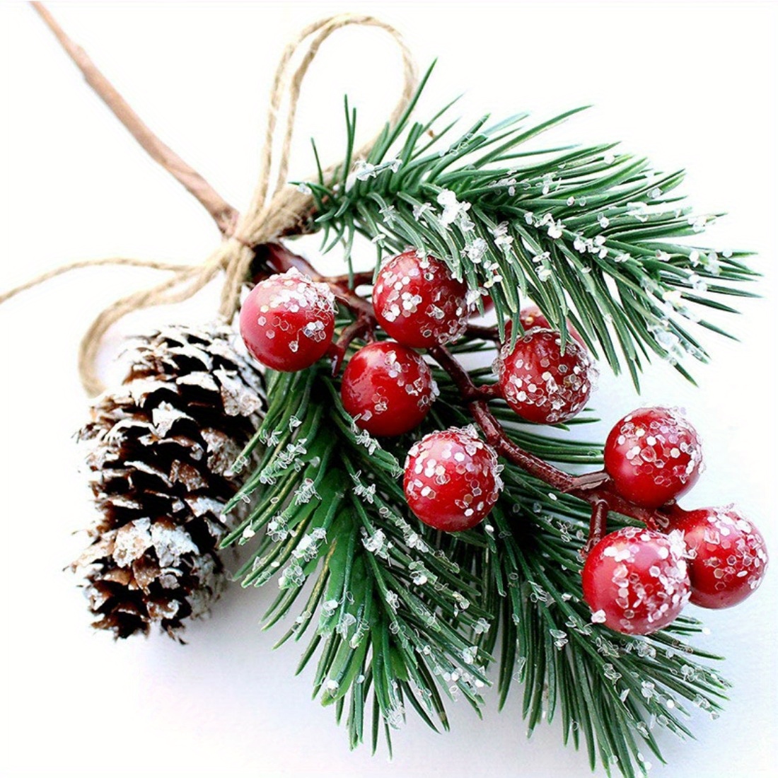 20 Stck Realistische Rote * & Stechpalmen Weihnachtsdekoration mit  Langlebigem Kunststoffobst  Ideal fr Outdoor-* Krnze, Girlanden   Winterliche Feiertagsdekoration, Winterliche Stechpalmen*