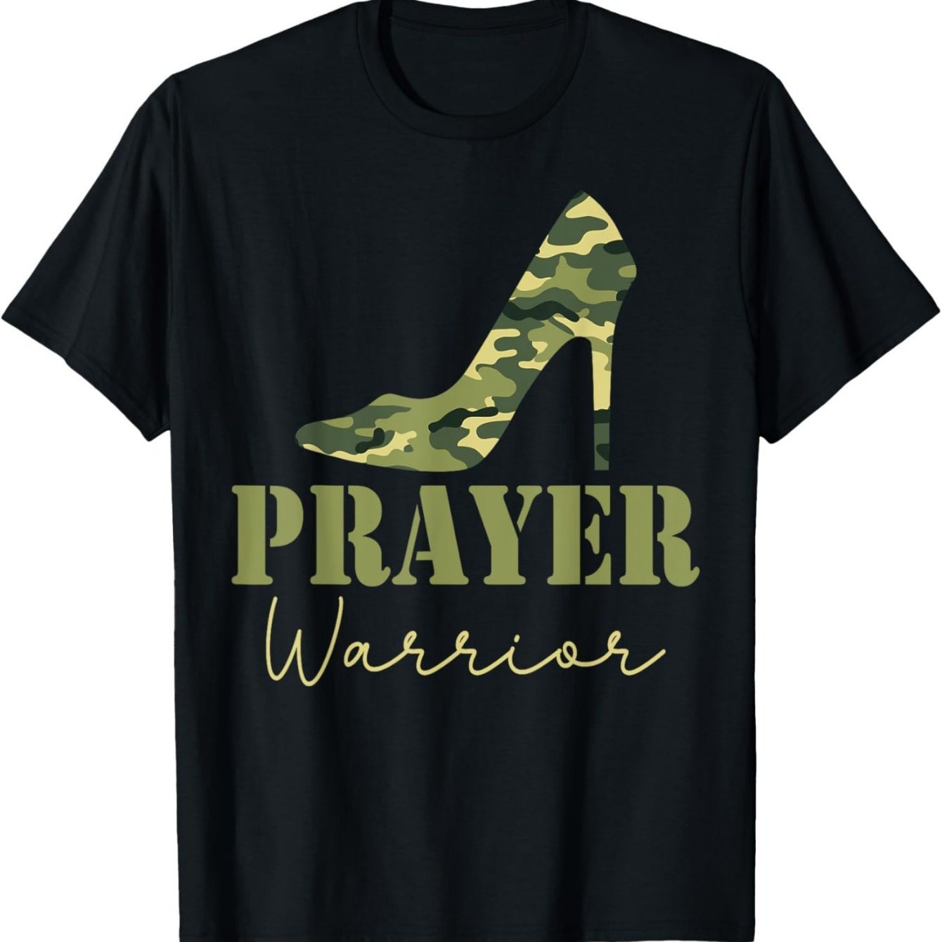 

Warrior Camo Heels Faith In T-shirt