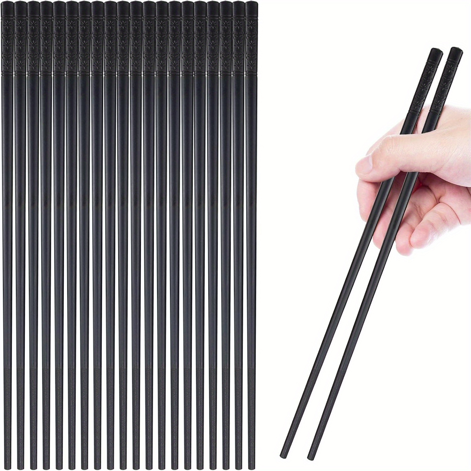 TEMU 30 Pairs Of Fiberglass Chopsticks Reusable Chopsticks Healthy And Durable Dishwasher Chopsticks Lightweight Non-slip & Sticks Set