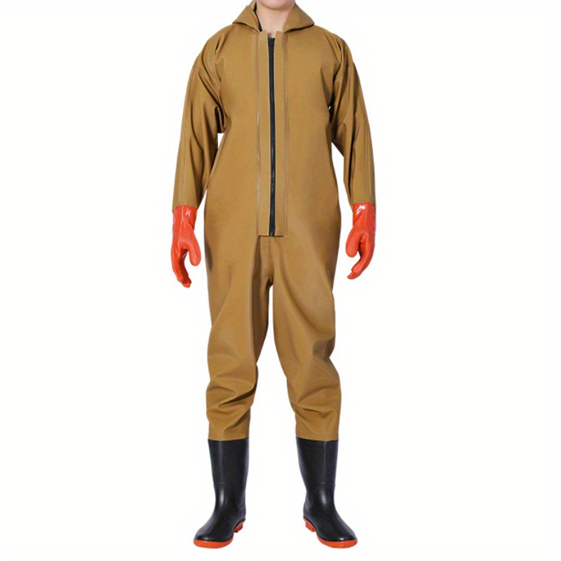 season waterproof pvc jumpsuit fishing farming durable knit Temu