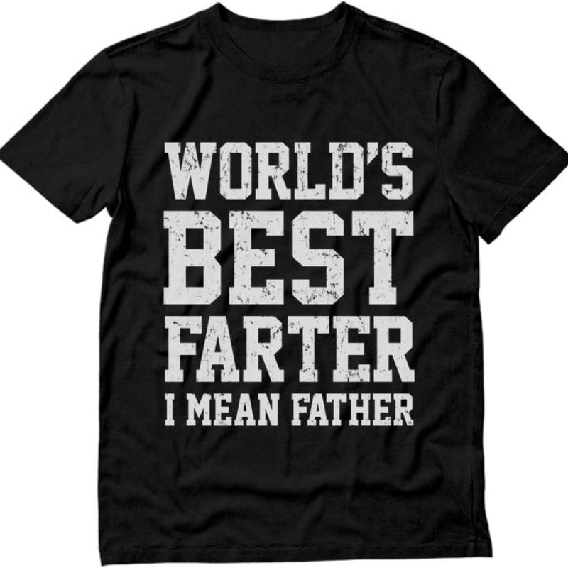 

Farter Father Shirt Gifts For Dad From Daughter Son Funny T-shirt For Men Xx-large Black