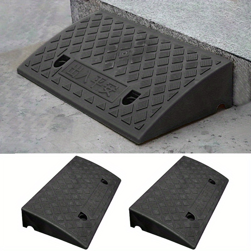 

1pc Step Mat Ramp Mat Street Tooth Car Door Mat Roadside Ramp Plastic On Climbing Ramp Pad Reduction Strap