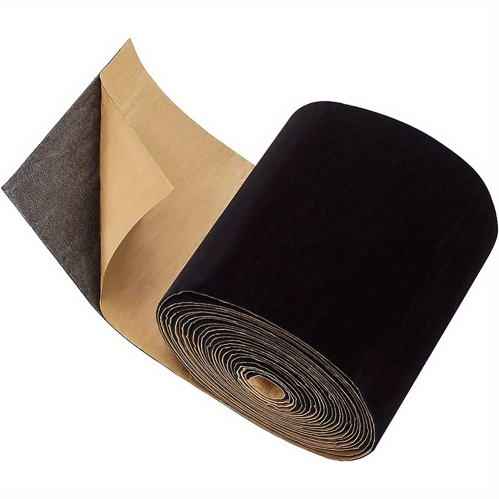 E-shop 1 Satz 2 Rollen 10,16 cm x 400 cm selbstklebendes Samtstoff-Papier für Schmuckschublade-Dekoration, Kostüm- und Bastelherstellung (0,5 mm dick