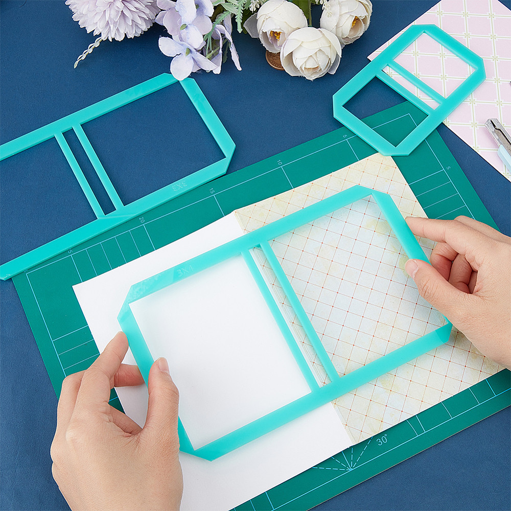 

Bookbinding Set - 3 Templates For Scrapbooking & Crafts, Rectangle , No Batteries Required