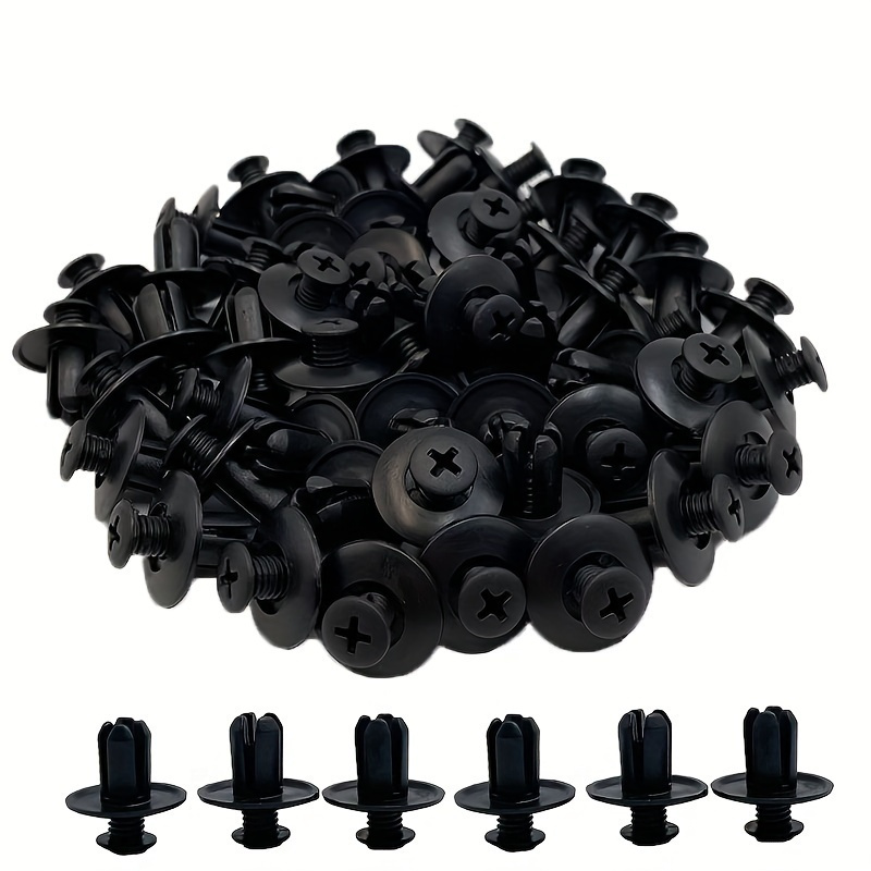 TEMU 50pcs Universal Type Car Snapback, Interior Plate Trunk Plastic Expanding Screw Nail Fender Leaf Plate Snapback