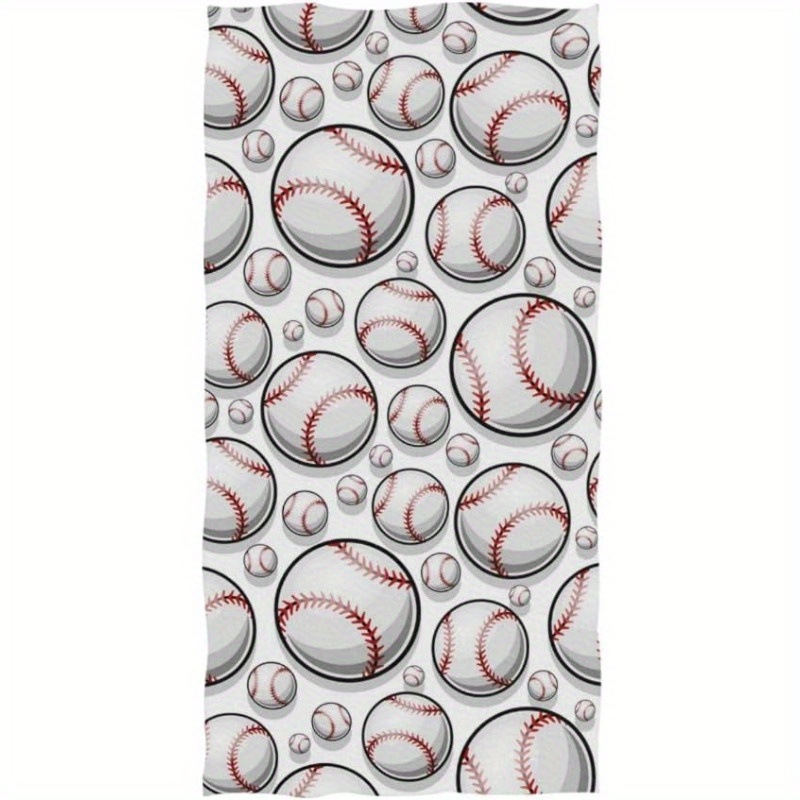 

Baseball & Softball Design Bath Towel - 18x26 Inch, Absorbent & For Gym, Spa, And Home Use