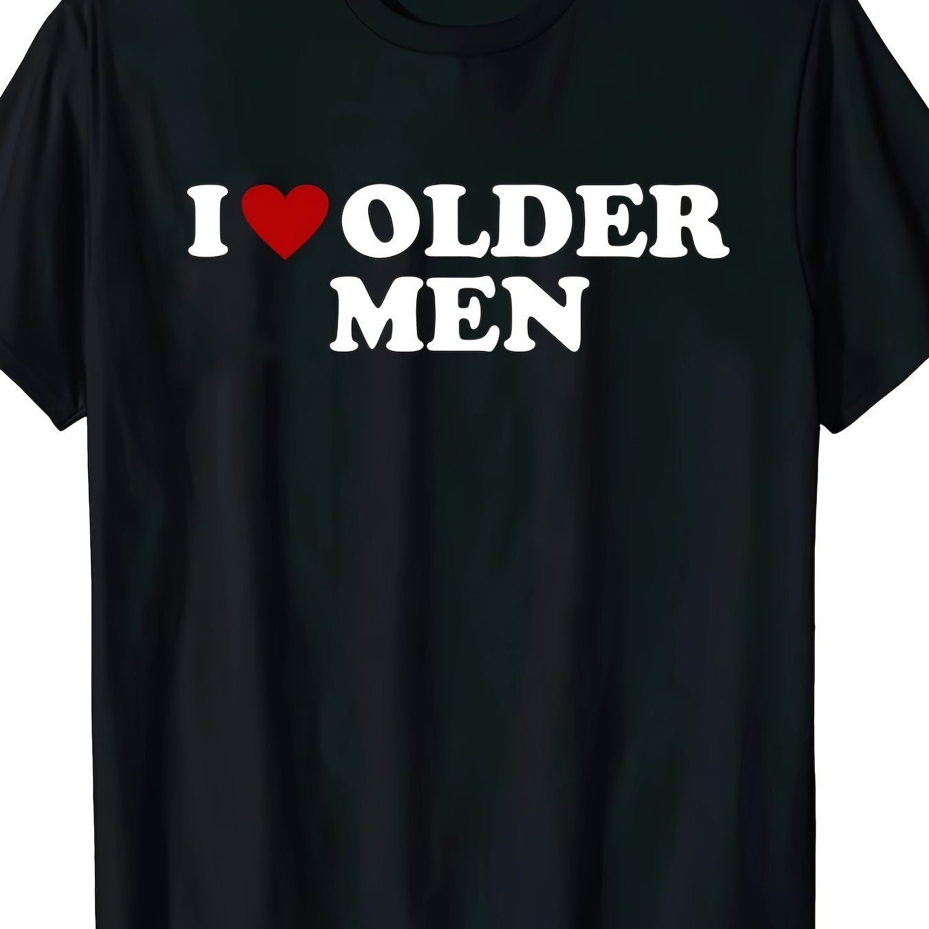 

Funny I Love Old Man T-shirt Red Heart Summer Pattern Short Sleeve Valentine's Day Christmas Gift T-shirt