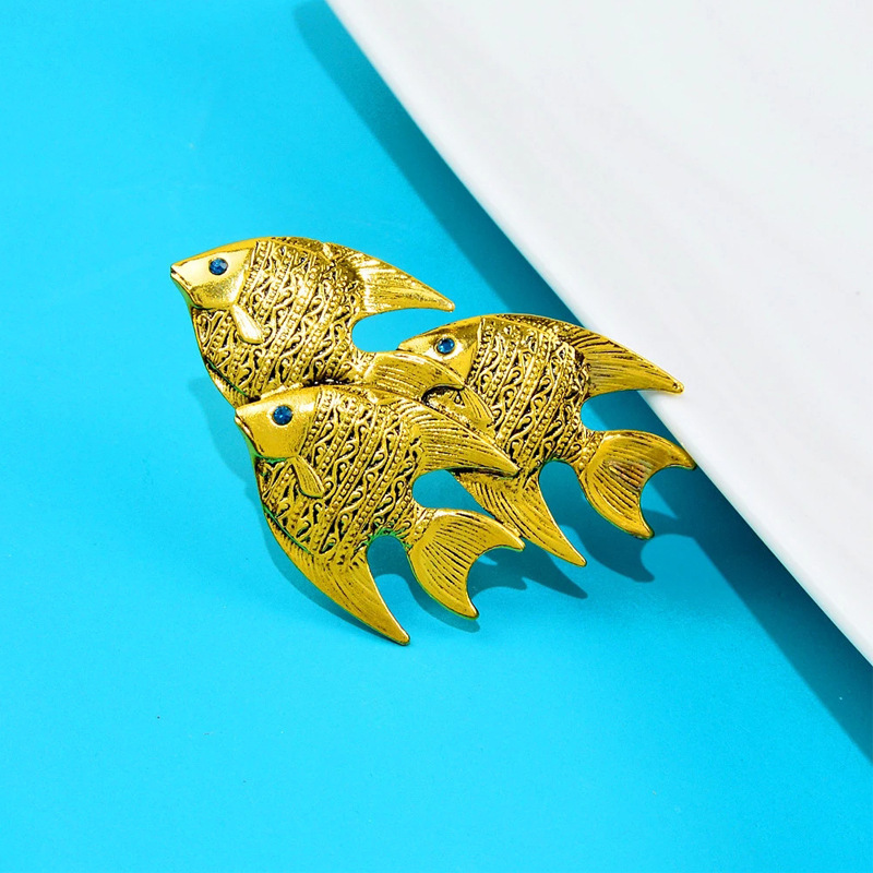 elegant animal shaped enamel brooch pins novelty   fish badge set for unisex fashion wear details 2