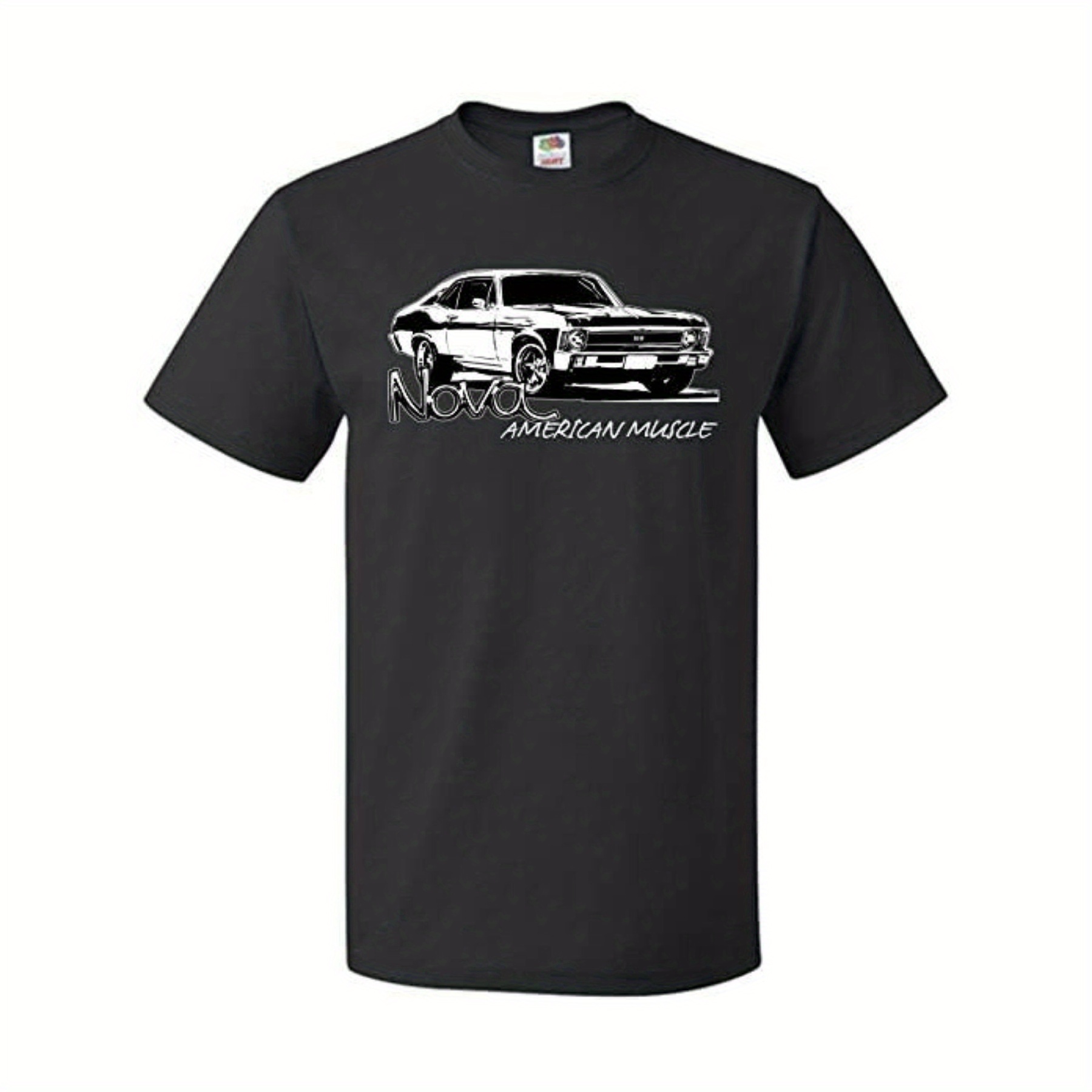 

Car Letter Pattern Trend Frontier Personalized Flat Printing Men's T-shirt Pure Cotton Comfortable