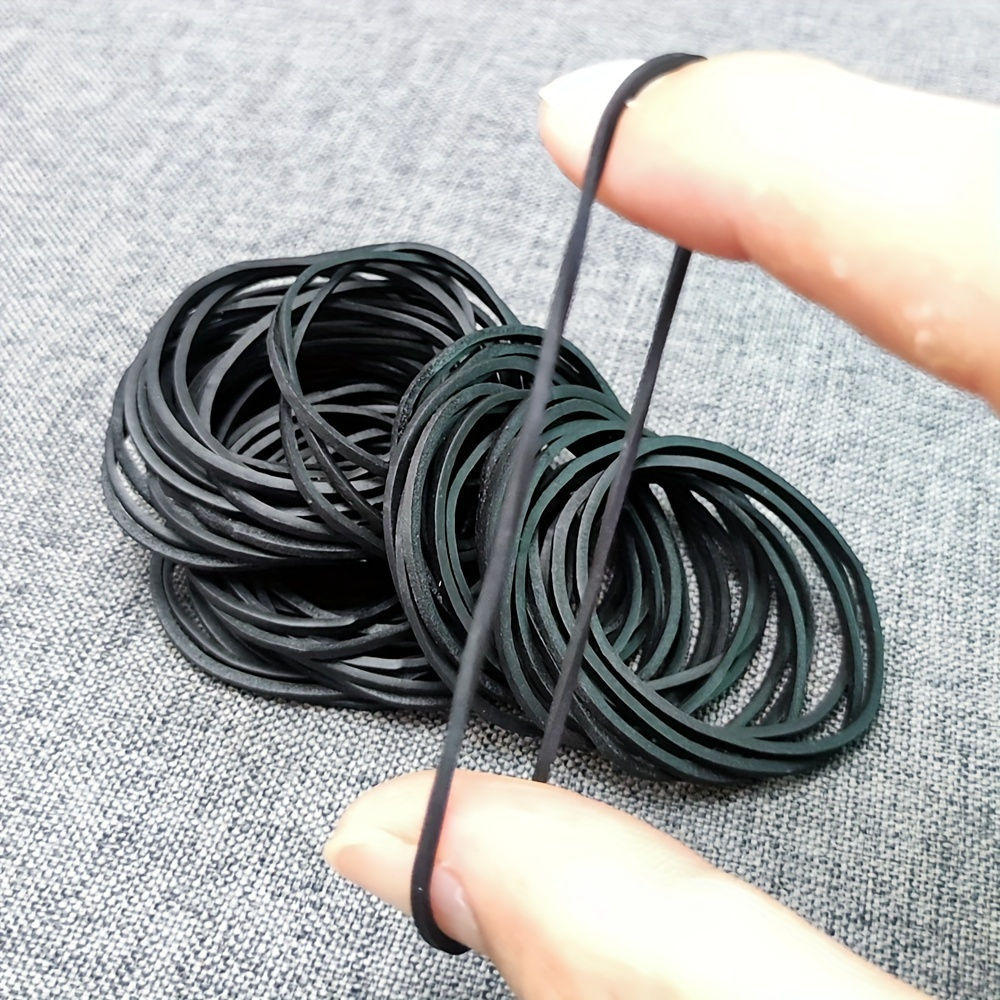 

100pcs Black Rubber Bands Stretchable Band Sturdy Rubber 40mm Strong Band Office Industrial Stationery Holder Packing Supplies