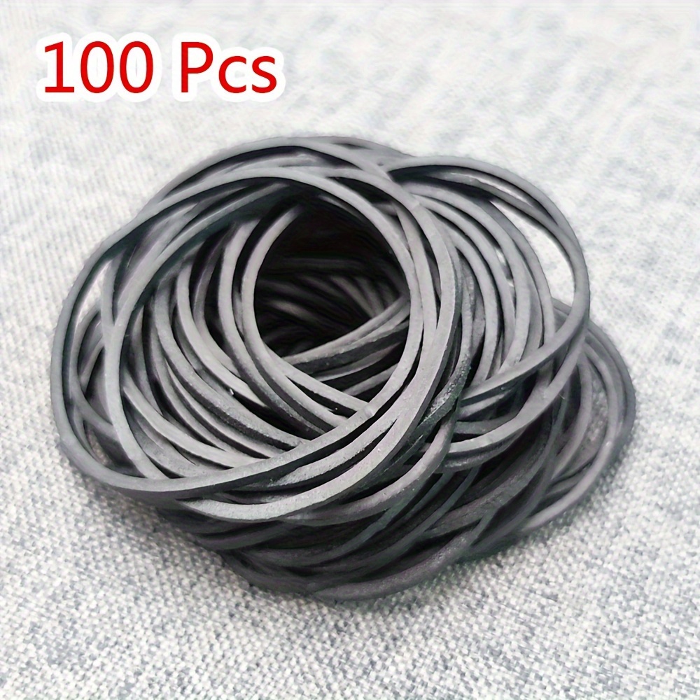 TEMU 100 Stück Schwarze Gummibänder Dehnbarer Band Stabiles Gummi 40mm Starkes Elastikband Büro Industrie Schreibwarenhalter Verpackungsmaterial