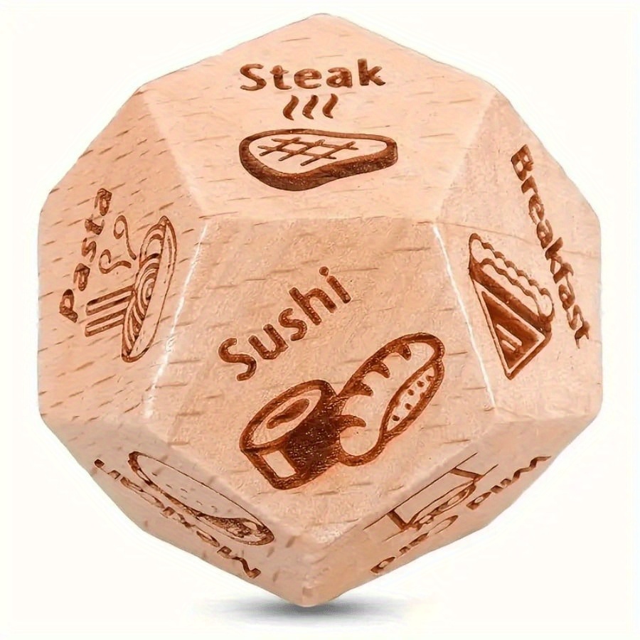 

1pc/3pcs Wooden Food Dice, Romantic Couples Game, Creative For Date Nights & Celebrations, Ideal For Anniversary, Valentine's, Birthday & Christmas Gifts, Fun & For Adults