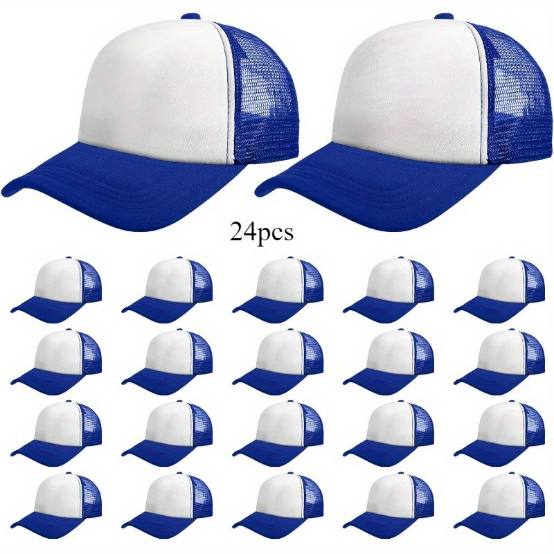 24pcs Adjustable Breathable Mesh Trucker Hats