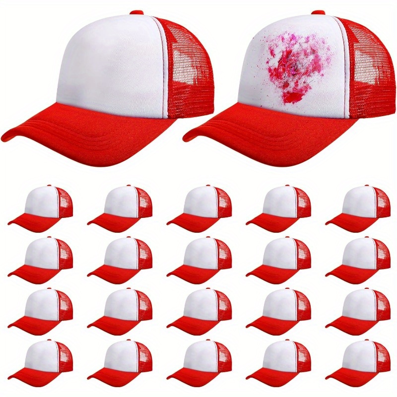 24pcs Adjustable Breathable Mesh Trucker Hats