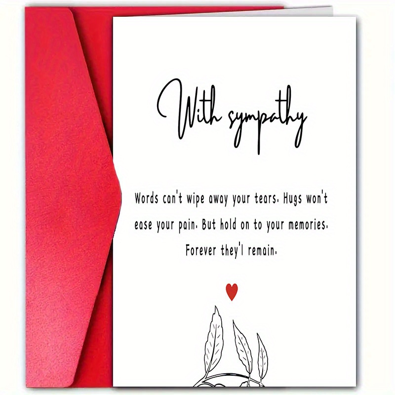 

Elegant Condolence & Sympathy Greeting Card With Envelope - All , Expressing Deep And Support, Ideal For