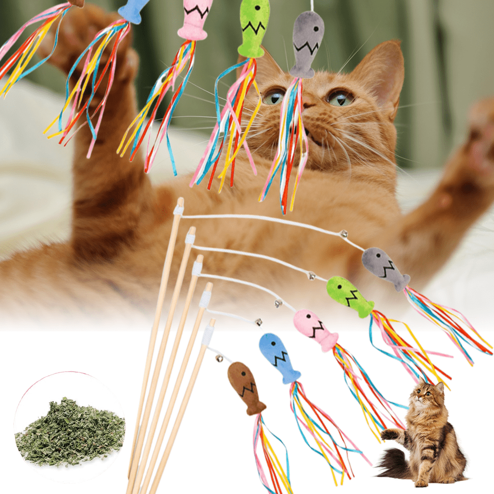 

5 Interactive Cat , Cat Shaped And Wooden Poles, Cat String , Cat Accessories, , Suitable Types Of To