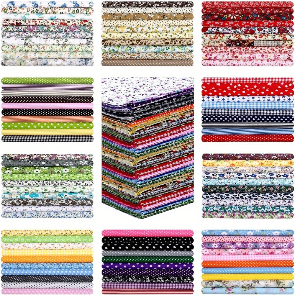 

150pcs Assorted Floral Print Fabric Squares, 3.93"x3.93", Pre-cut For Diy Quilting & Sewing Projects, Mixed Colors, Handmade Kit, Toy & Game Category For Winter