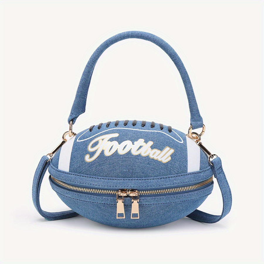 sports themed american football shaped crossbody bag preppy Temu