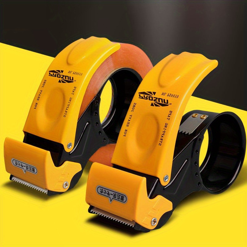 

Ergonomic Metal Packing Tape Dispenser - Fast, Easy Sealing For Cardboard Boxes & Packaging