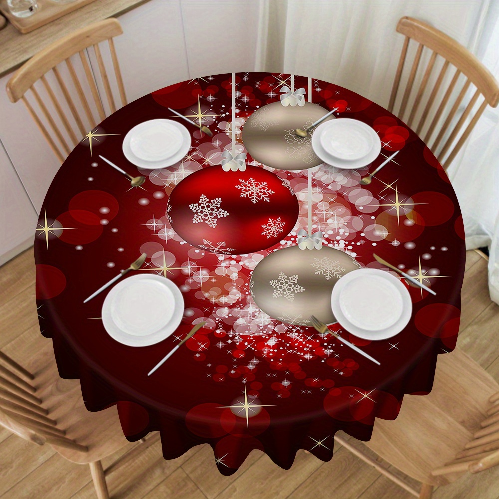 

Christmas Tablecloth Table For Kitchen, , And Decor, No Needed