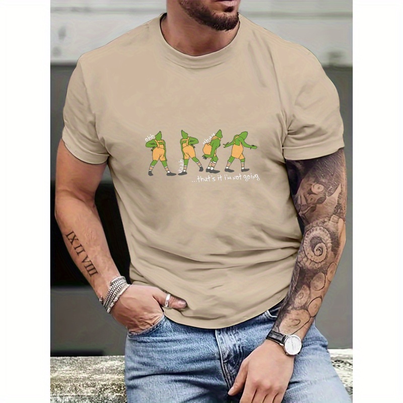 

Plus Size Men's Summer T-shirt, Going Christmas Short Sleeve Tees Trend Casual Tops For , Big & Tall Guys, Big Size