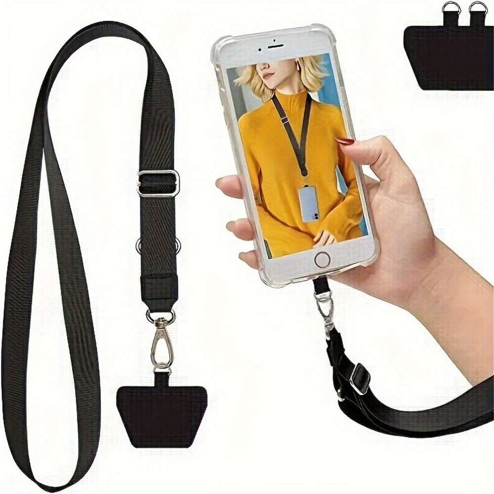 Handy-Schlüsselbänder Set - 8 Stück, Verstellbar, Nylon & Leder, Crossbody