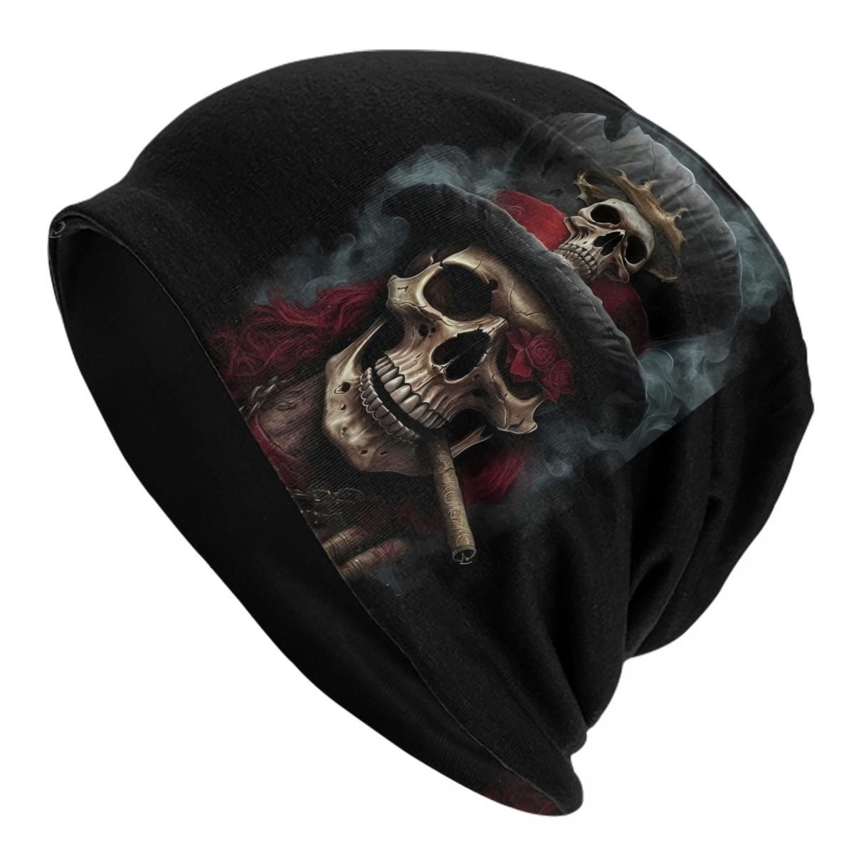 

Biihudu Pirate Skull Beanie - Trendy Knit Ski Cap For Men, Stretchy & Breathable