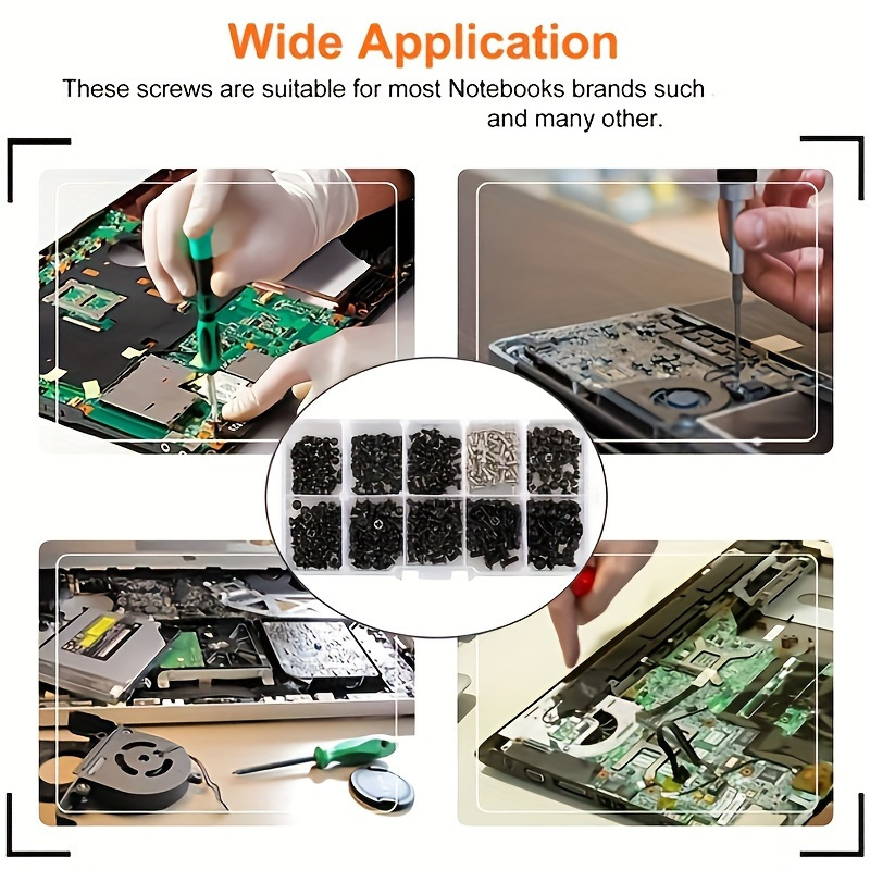 250/500pcs/Box Computer Small Mini Screw Set M2 M2.5 M3 Carbon Steel Computer Notebook Laptop Screws Kit