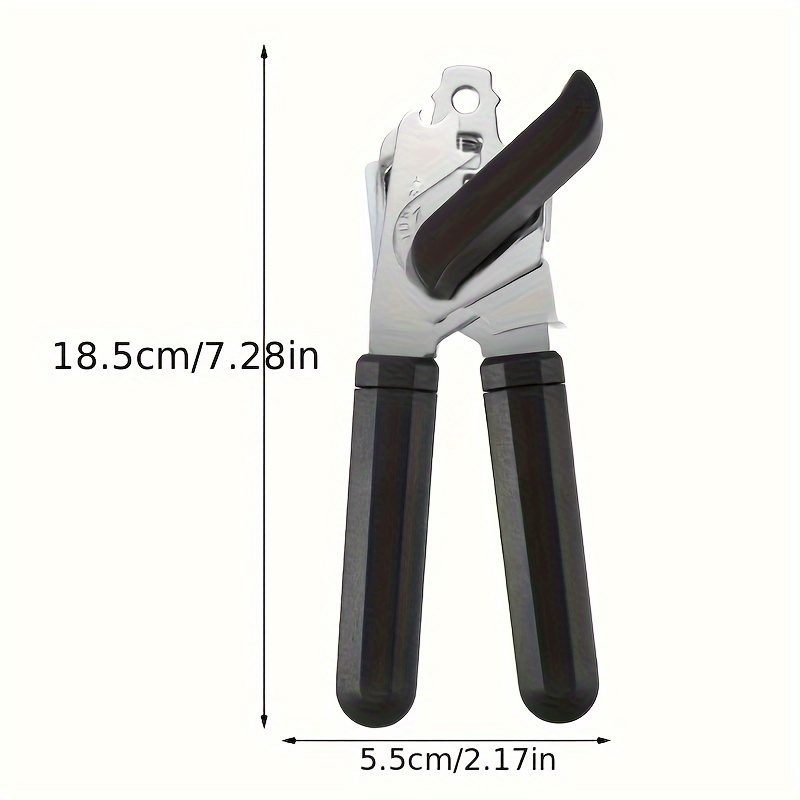 TEMU 1pc 3-in-1 Stainless Steel Can Opener | For Easy-to-hold Manual Bottle Opener For Easy Opening, Perfect For /all Can Sizes/chef And For