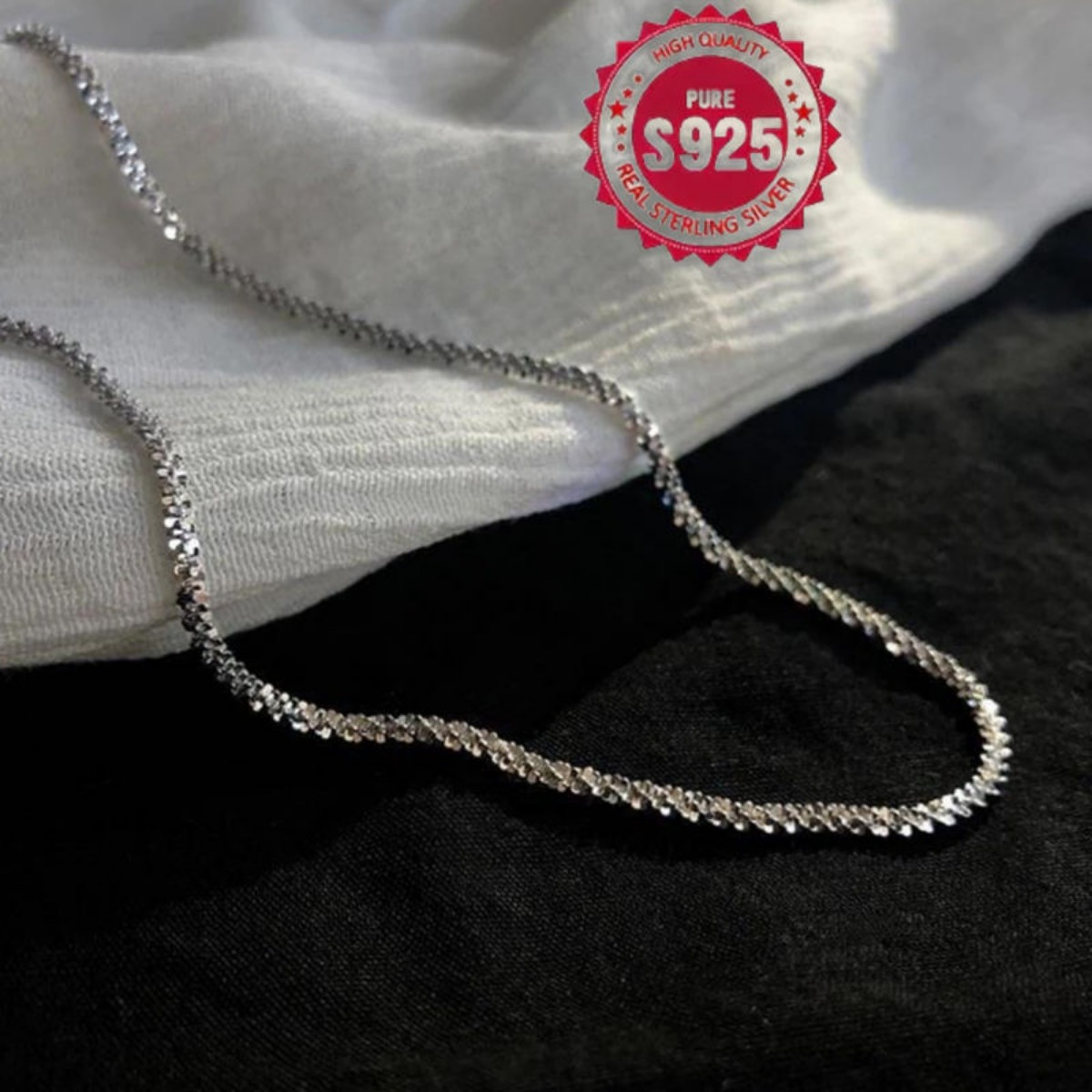 925 sterling silver gypsophila   chain necklace 18 30 adjustable clavicle chain for women and men stackable jewelry for wedding engagement 2mm couple niche details 7