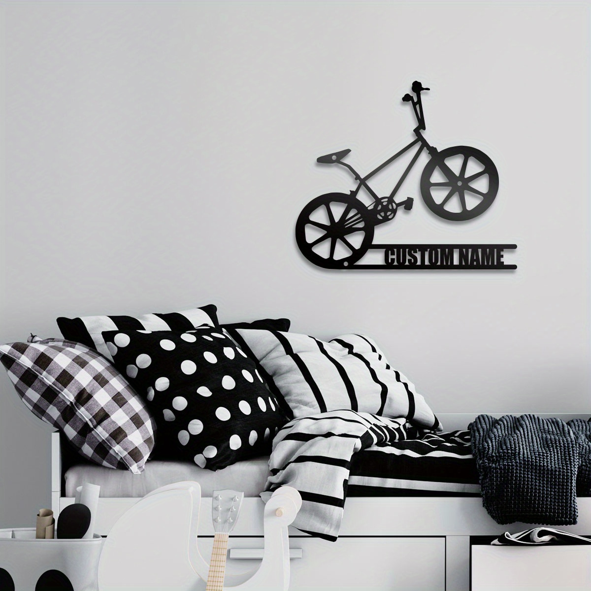 

1pc Bmx Bike Metal - Personalized Bicycle Racing Name Sign Home Decor - Ideal For Home Decor & Gift